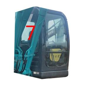 Quality SK-6 SK-8 SK230-6 KOBELCO Excavator Glass Right Side Position NO.7 Windshield Tempered Glass wholesale
