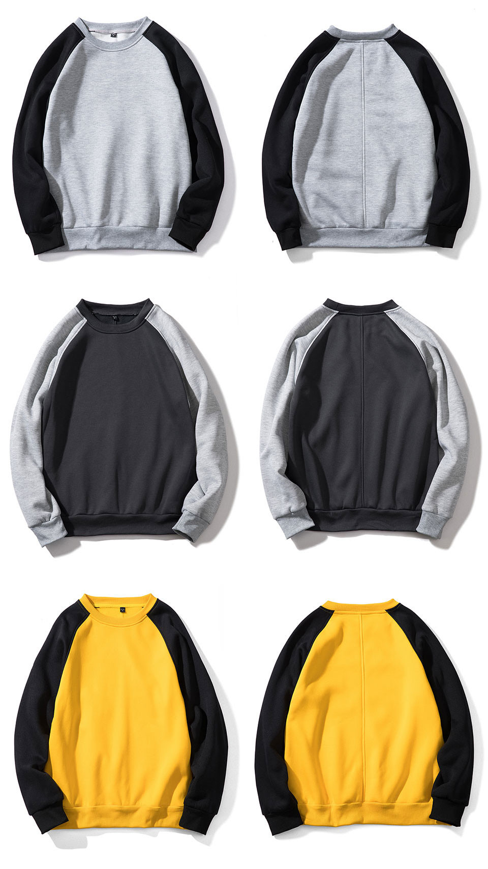 Unisex O Neck Blank Oversized Sweatshirts