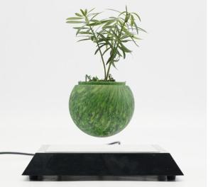 Quality square base rotating magnetic floating levitation air bonsai flowerpot pot planters wholesale