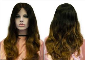 Quality Hand Tied Remy Front Lace Human Hair Wigs 1B# / 5A Virgin Remy Hair wholesale