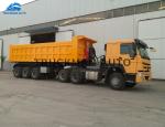 Heavy Duty Semi Trailer Bottom Dump Truck 50 Tons With Hydraulic Lifting