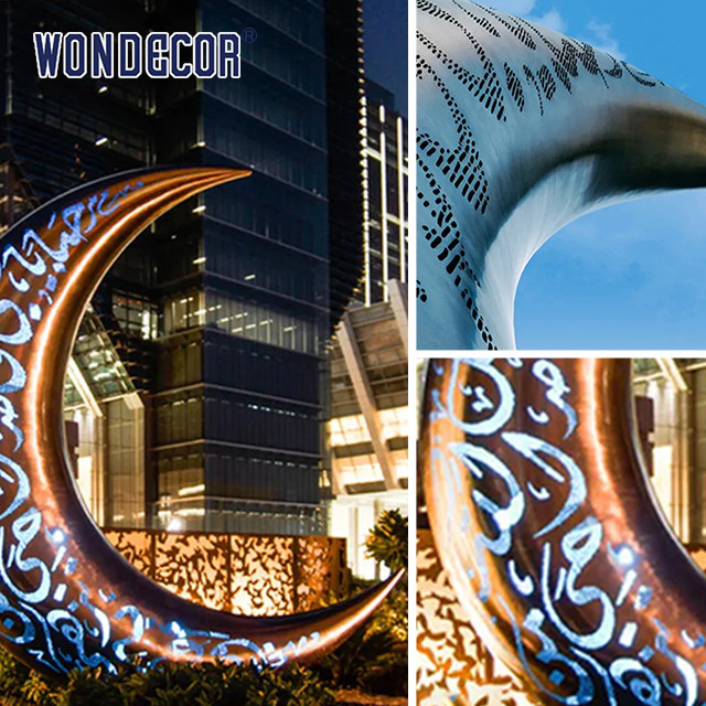 Moon Abstract Stainless Steel Sculpture 3d Design