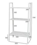 Household Four Layers 113cm Height Steel Book Rack