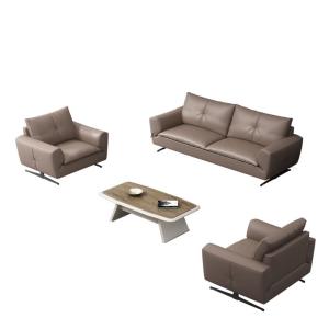 Quality Office Furniture Gray Leather Modular Sectional Sofa Set for Office Collaboration wholesale