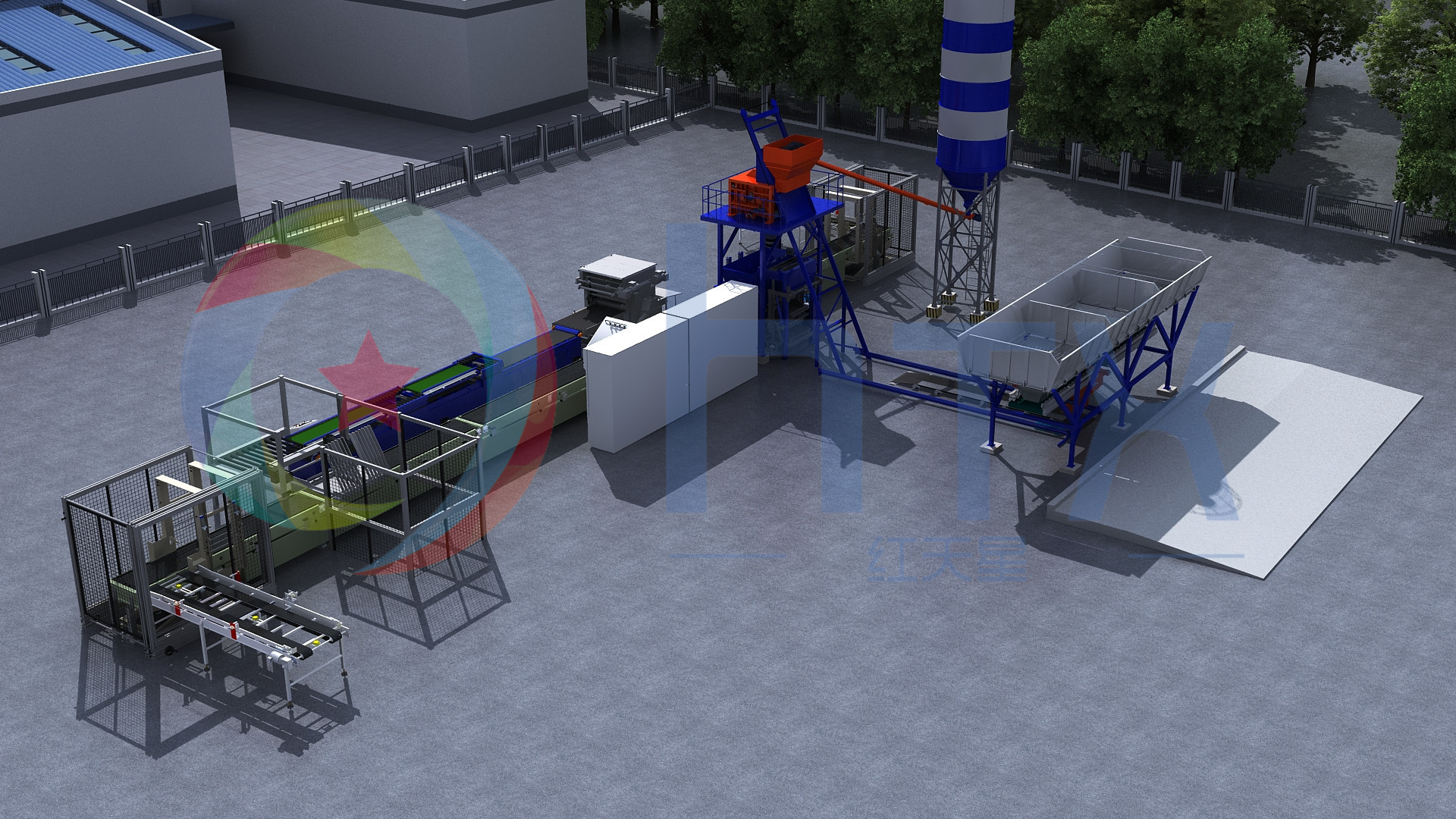 Automatic Artificial Stone Production Line Ready Mix Wet Concrete Doser Mixer Machine