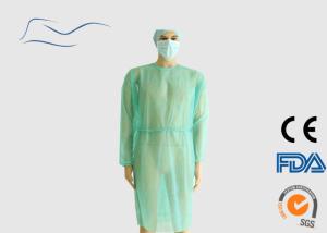 Quality PP / PE Green Surgical Gown , High Durability Disposable Surgeon Gown wholesale
