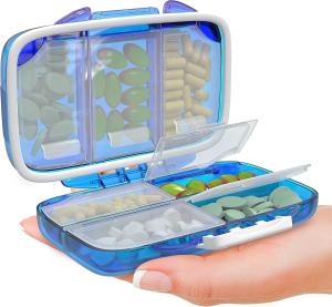 Quality Travel Pill Organizer - Moisture Proof Pill Holder Daily Medicine Organizer Box Pill Case For Vitamin Supplement wholesale