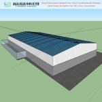 Prefabricated Modern Structural Steel Building Frame Workshop Green Light Metal