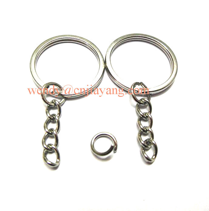 jiayang custom length and types silver flower key chain link with screws