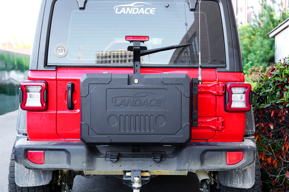 Aluminum Alloy Jeep Rear Door Outside Storage Box for Wrangler JL JK Net Weight 13.4kg