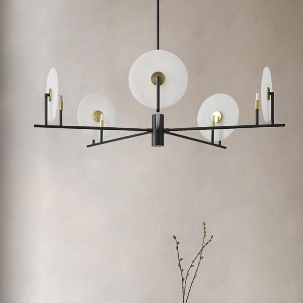 Luxury Marble Chandelier Living Room Black Minimalist Dining Room Erto