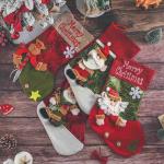 Christmas Stockings Xmas Stocking Santa Snowman Holiday and Family Stocking for