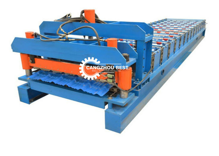 Color Coated Galvanized Steel Roof Sheet Forming Machine In Glazed Roofing Q Tiles