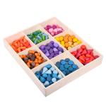 Montessori 2.5cm Natural Wooden Building Blocks For Toddlers