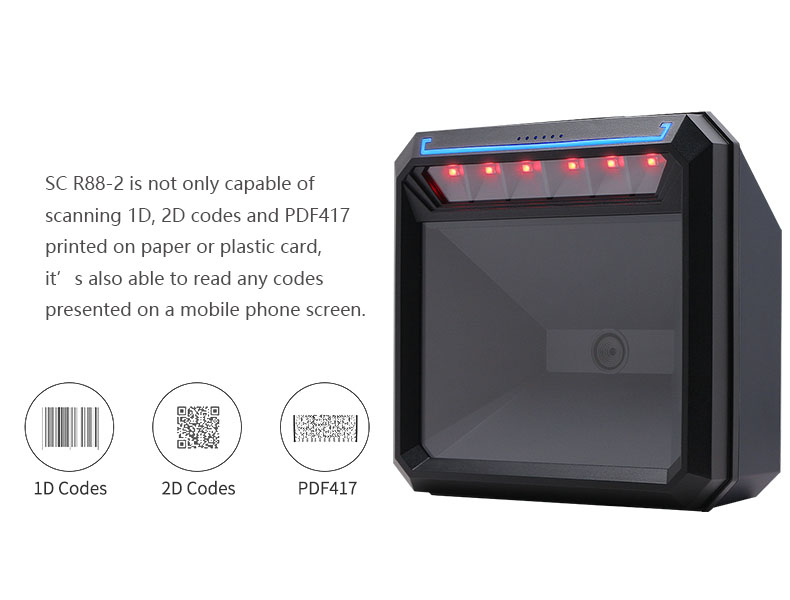 Most Popular Desktop Barcode Scanner with USB Connection and Omni-Directional Scanning