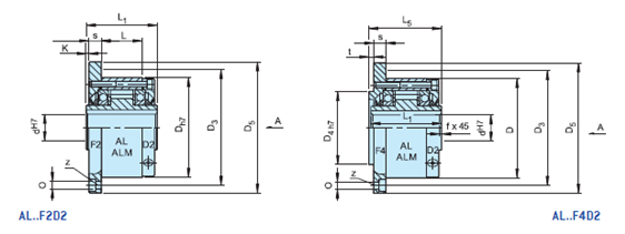 AL..F2D2 F4D2 Series Roller Freewheel One Way Clutch Bearing