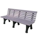 Eco Friendly Outdoor Wooden Bench , Rustic Garden Benches With Sandblast Zinc