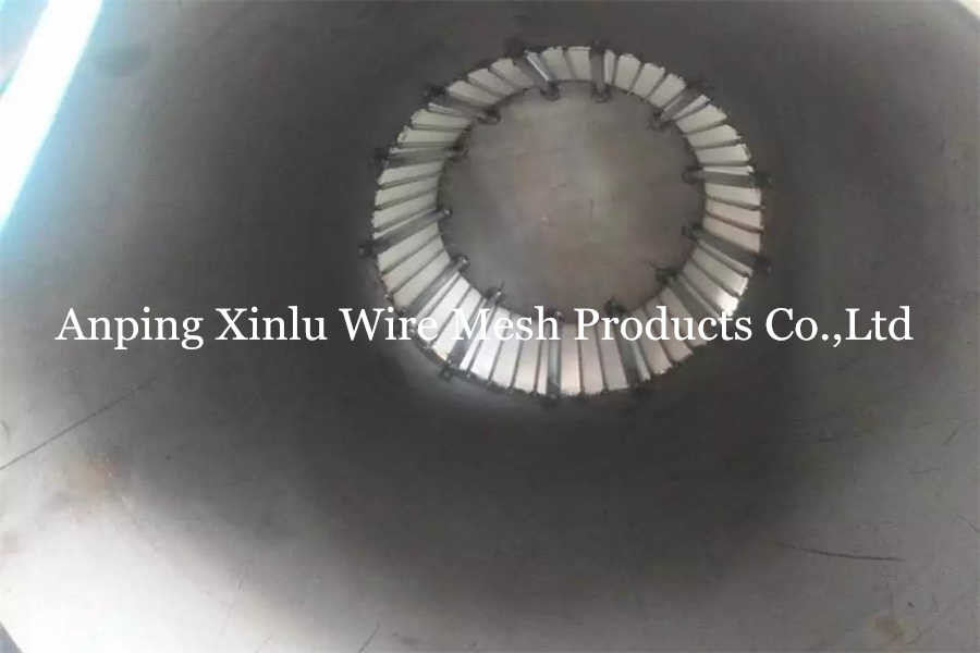 280mm Length Rotary Screen Drum Wrapped Wedge Wire Cylinder 0.4mm Slot