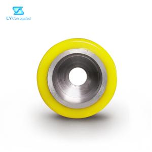 Quality Yellow Corrugated Machine Spare Parts Polyurethane Wheel ODM Accepatable wholesale