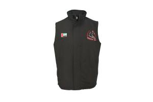 Quality Thermal Black 413g Fleece Jacket Sleeveless With Embroidery wholesale