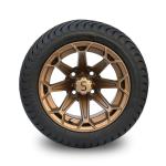 Golf Cart 12 Inch Bronze Aluminum Wheels and 215/35-12 Low Profile DOT Tyres
