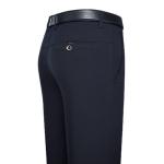 Men's Mid Waist Khaki Pleated Formal Trousers in 100% Linen and British Office