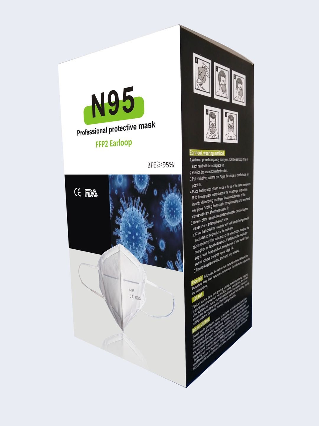 Safety N95 Face Mask Dust Protective N95 Anti Pollution Mask