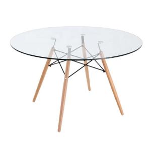 Quality Customized Flat Polished Edge 8mm Clear Tempered Glass Table Top for Hotel Furniture wholesale