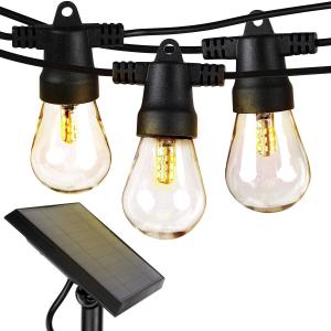 Quality Weatherproof 27ft Commercial Grade LED String Lights Solar Power wholesale