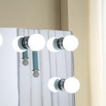 Small LED Bulbs Makeup Mirror With Lights Luxury Tabletop Led Bathroom Vanity