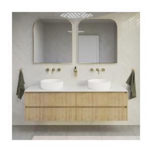 Quality Modern Wood Bathroom Vanities Double Sink Waterproof Bathroom Cabinet for Apartment wholesale
