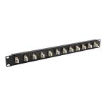 1U 19 Inch LC Adapter Panel 12 Port LC Fiber Patch Panel Single Mode Or