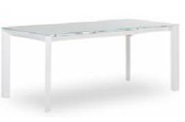 Quality extendable 4 seater rectangle glass table furniture wholesale