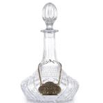 Whiskey Brandy Vodka Tequila Glass Bottle Decanter with Label and Leak Stopper