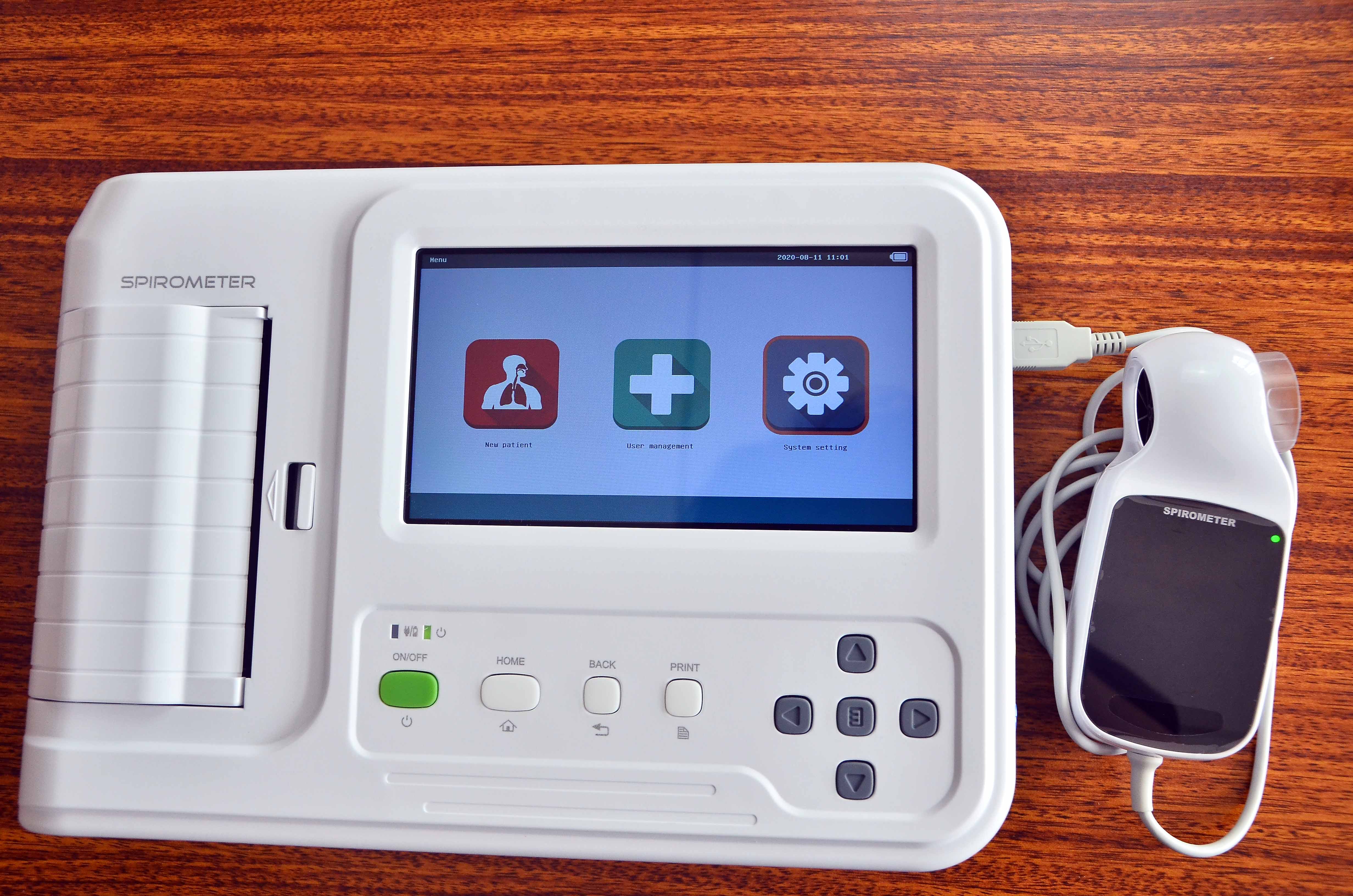 7" color touch Screen Digital Spirometer Breathing Diagnostic Spirometry with printer portable lung function tester