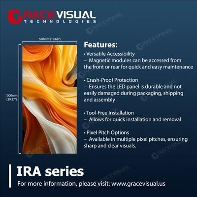 IRA Series P3.91 Indoor Rental LED Display - 500×1000mm full-color panel with