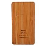 Wooden Bamboo Mobilepal Wireless Power Bank Laser Carve Logo Customizable 204g