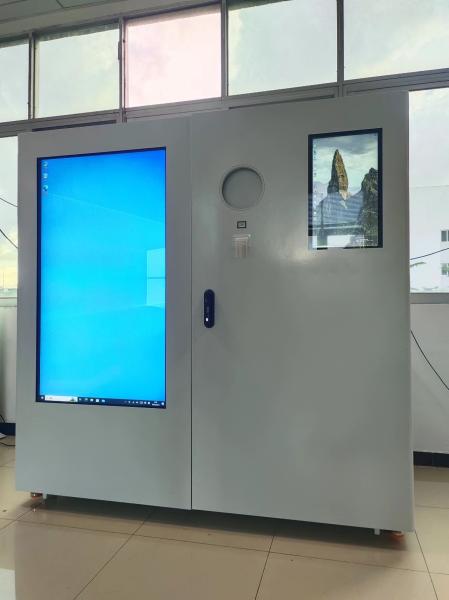 Retail chain 55inch ads screen AI powered PET bottle & metal cans Recycling RVM