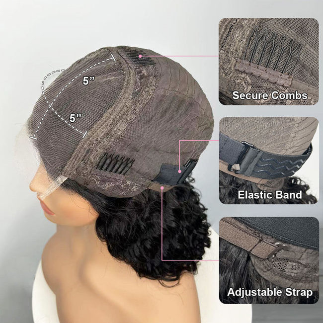 Straight Front HD Lace Glueless Wig Pre Cut Human Hair Ready To Go 10A