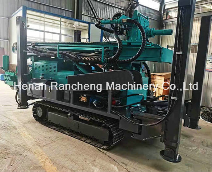 RCF450C 450m Steel Crawler Mounted Water Well Drilling Rig Air DTH Drilling Machine