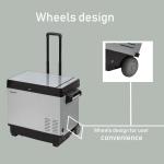 12v 24v Dual Temperature Control Portable 40L Compressor Refrigerator for Truck