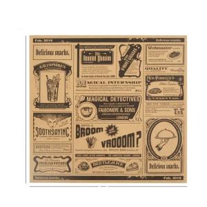 Quality ODM Kraft Greaseproof Wrapping Paper Sheets Packing Customized Logo wholesale