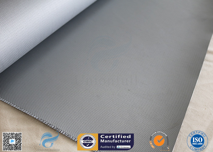 4HS Satin Weave 1.2m * 50m High Temp. 260℃ Silicone Coated Fiberglass Fabric