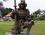 Bronze Japanese Samurai Statue Sculpture Outdoor Large Garden Art