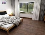 1220x183mm Fireproof SPC Plastic Flooring E0 Formaldehyde Ormosia Henryi Padauk