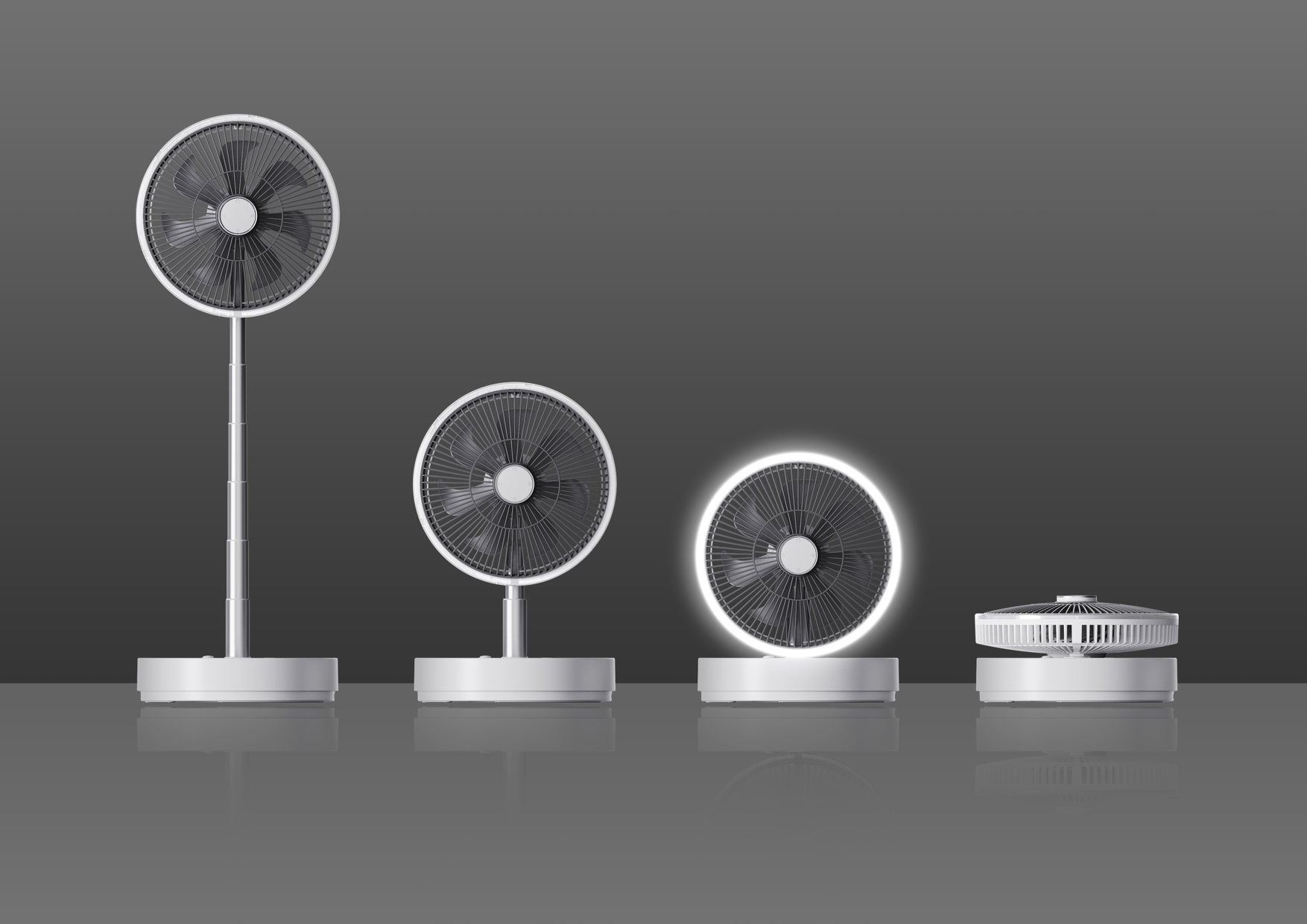 220V Adjustable Powerful Rechargeable Floor Standing Electric Fan with Remote Control