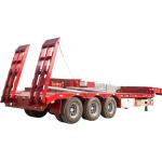 Heavy Duty Tri Axle Lowboy Trailers For Sale , Detachable Gooseneck Lowbed Drop