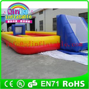 Quality QinDa inflatable soap football field water soccer football field for sale wholesale