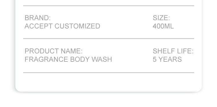 400ml Fragrance Body Wash Different Flavor Choice For Shower Gel
