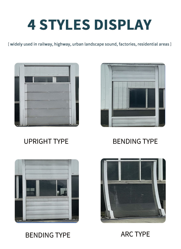 Highway Soundproof Wall Plastic Board And Metal Highway Noise Reduction Barriers